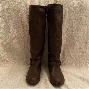 Dark Brown Zip Up Riding Boots